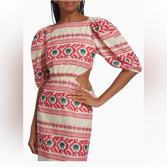 NWT Johanna Ortiz Magia Presente Embroidered Midi Dress 8 - Picture 6 of 7